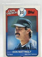 1989 Topps Cap'n Crunch Don Mattingly Baseball Card #8 Mint FREE SHIPPING