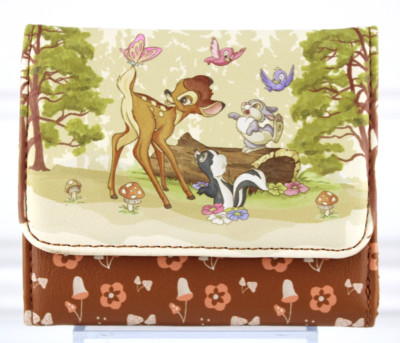 Loungefly Disney Bambi Forest Scene Mini Flap Wallet Trifold Exclusive New 2024