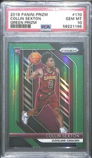 2018-19 Panini Prizm Basketball Rookie Green Prizm #170 Collin Sexton PSA 10
