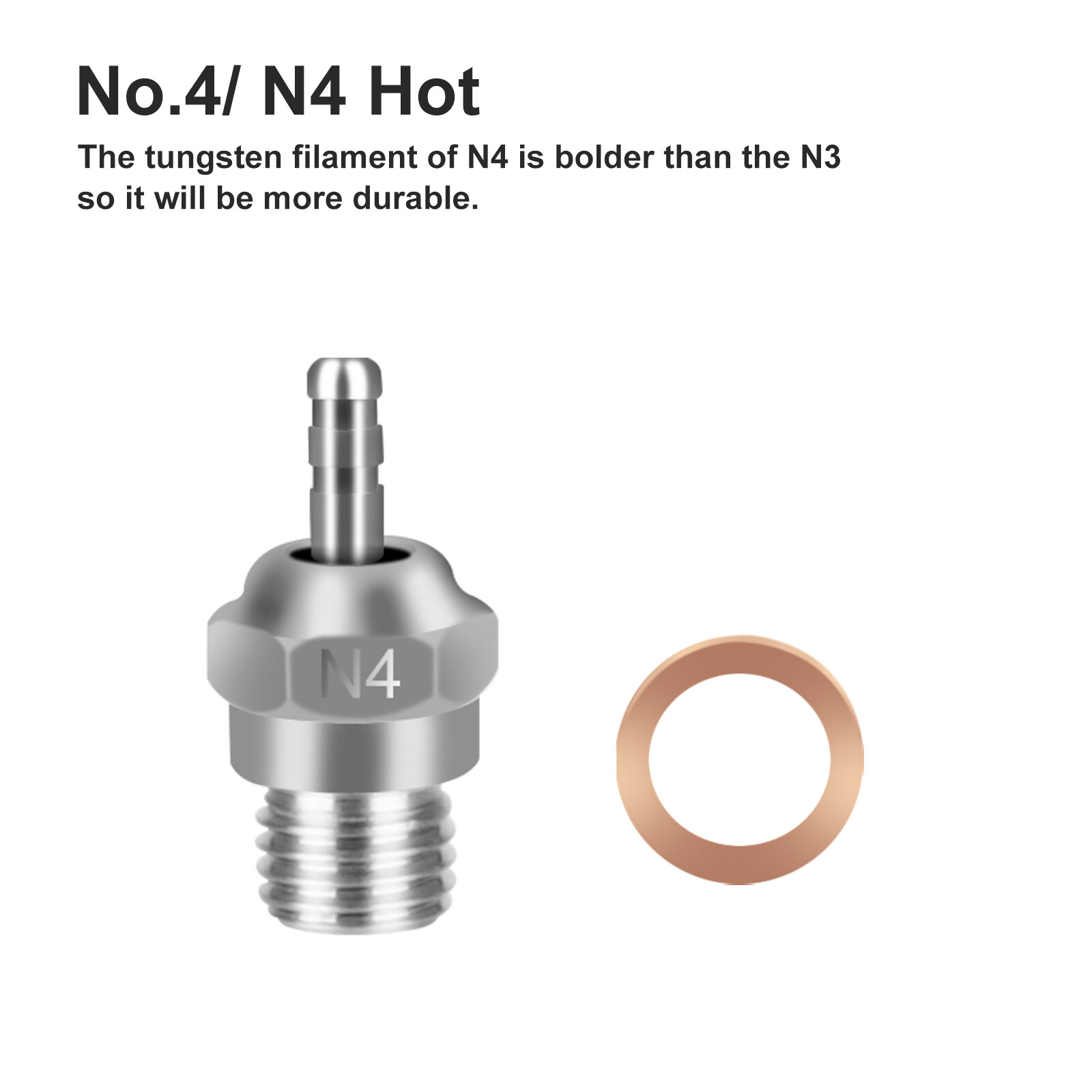 N4 3Pack Duty Long Medium Glow Plug For Traxxas 3232X 1/10 T