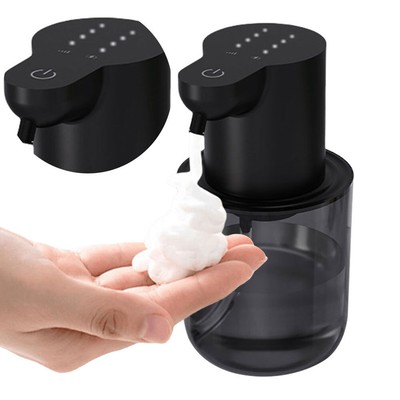 400ml Touchless Soap Dispenser Automatic Foam Soap Dispenser for Bathroom(Black)