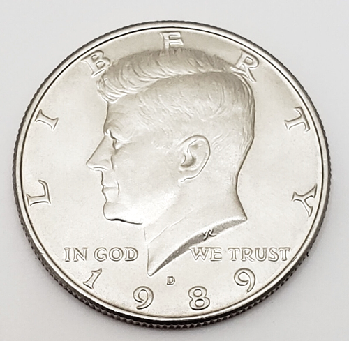 1989 D KENNEDY HALF DOLLAR AVE CIRCULATED **FREE SHIPPING**