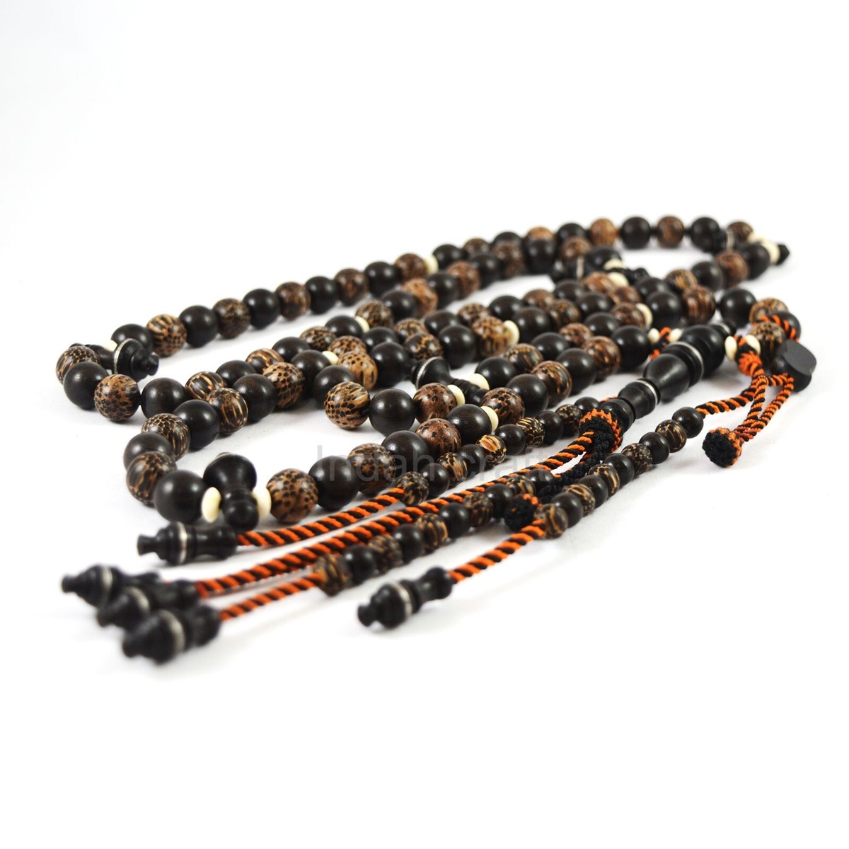 Islamic Tijani Tasbih Prayer 100 beads Borneo Black Wood Mix Palm