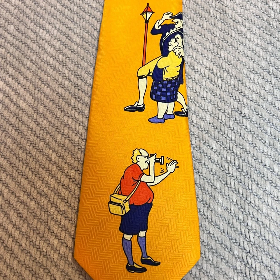 Polo Marco vintage para hombre estilo italiano 4 pulgadas Corbata turística Washington años 80 papá divertida Foto 3 de 4