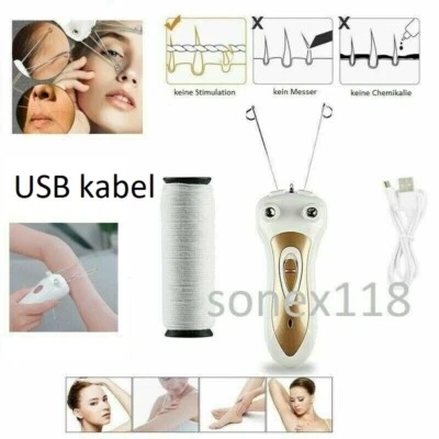 Elektrischer Körper-Gesichtshaar-Entferner Defeatherer Baumwollfaden-Rasierer