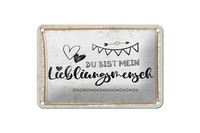 Blechschild Spruch 12X18 Cm Du Bist Mein Lieblingsmensch Herzen Deko Schild