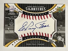 El Roy Face 2007 Upper Deck Sweet Spot Auto Card Pittsburgh Pirates Signature
