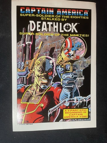 MARVEL COMICS VINTAGE DEATHLOK PROMO FLYER FOR CAPTAIN AMERICA #286 1983