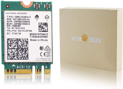 * WISE TIGER AX210NGW WiFi Card, WiFi 6E Wireless module 11AX Expand to 6GHz MU-