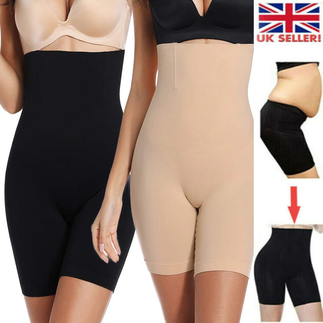 Women Waist Trainer Body Shaper High Waist Tummy Control Shapewear Pants  Panties