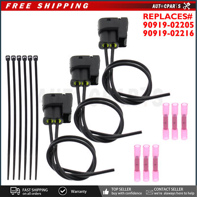3pcs Set Connector Plug Coil Pack For Toyota Supra Lexus GS SC IS300 1jz 2jz