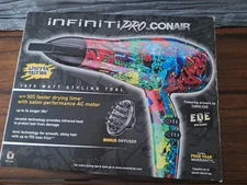 Conair Blow Dryer Ceramic Ionic Infinity Pro 1875 Watt Limited Edition Chris Ede