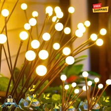 10LED Solar Firefly Garden Lights Outdoor Fairy Lamp for Yard & Lawn