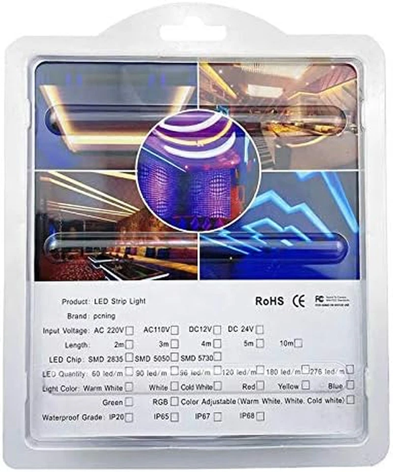 Strisce LED Luce Bianco 2M 220V, 5730 LED IP67 Strisce Luminose Impermeabili, 1  - Immagine 4 di 4