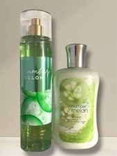 Bath  Body Works CUCUMBER MELON Fine Fragrance Mist And Body Lotion Set NEW