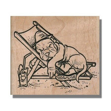 Wood Rubber Stamp, Sharpei Dog, Pets, Drink,Hat,Beach Chair,Dogs,Shar Pei,Animal