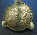 1898 United States Morgan Silver Dollar $1 Toned AU+