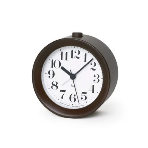 Lemnos WR09-15 BW RIKI Alarm Clock Brown Wood Frame Table Clock 110x115mm Art - Image 2 of 4