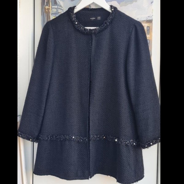 Women Hallhuber Blazer Black Viscose 40 / L / 48