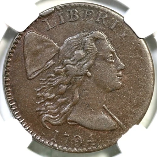 1794 S-32 R-2 NGC XF Details Liberty Cap Large Cent Coin 1c