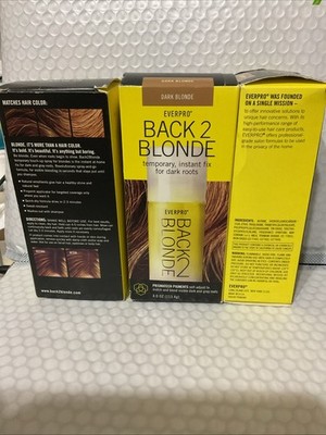 3x Everpro Back 2 To Blonde Temporary Instant Fix For Dark Roots Dark Blonde