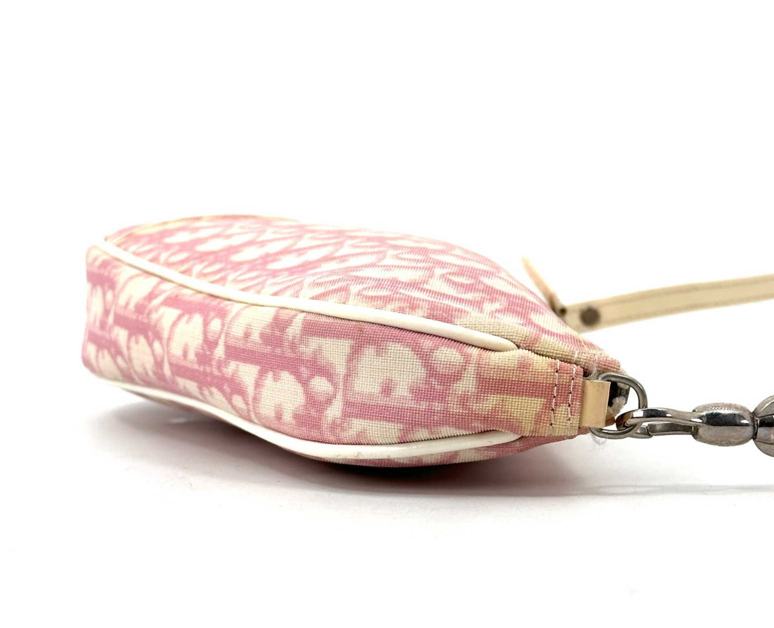 DIOR Pink Trotter Saddle Bag PVC Leather Purse Authentic thumbnail 5