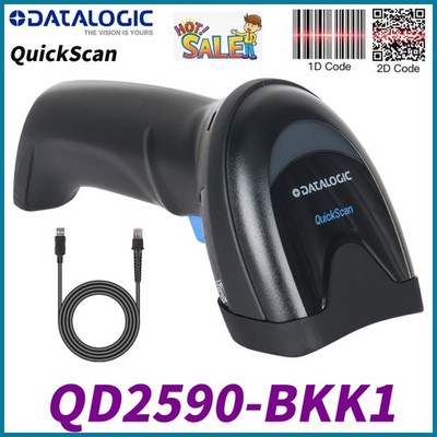 Datalogic QuickScan QD2590-BKK1 Handheld USB Barcode Scanner 2D Imager W/ Cable