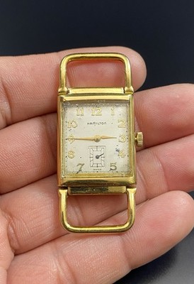 Hamilton Registered Edition Plaque G 20 Yellow Gold Case Watch
