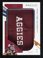 2021 Immaculate Collegiate RPS Rookie Caps Team Logo Patch 9/9 Kellen Mond RC