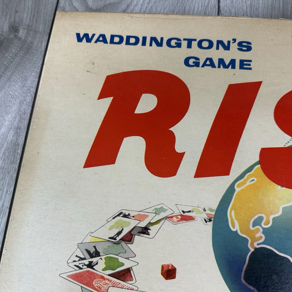 Vintage Original Risk Board Game Waddingtons 1960s, White Box Edition - Complete - Image 2 of 4
