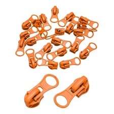 20pcs Zipper Sliders, 5 Zipper Repair Replacement with Zip Pull, Orange