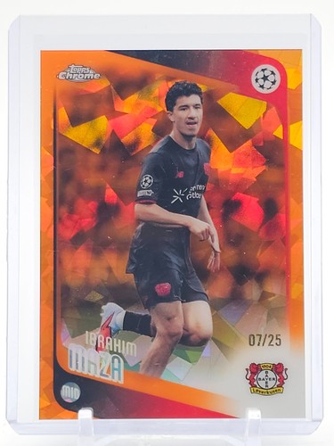 IBRAHIM MAZA 2025-26 TOPPS CHROME UCL SAPPHIRE SOCCER ORANGE /25 #72 Q5332