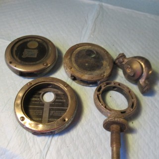 LOT OF VINTAGE BOYCE MOTO METER RADIATOR CAP PARTS & PIECES FOR REPAIR