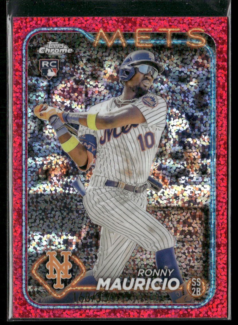 Ronny Mauricio 2024 Topps Chrome #28 Magenta Speckle RC #/350