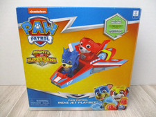 Paw Patrol Mini Jet Playset Mighty Pups Super Paws Two Pups Spin Master