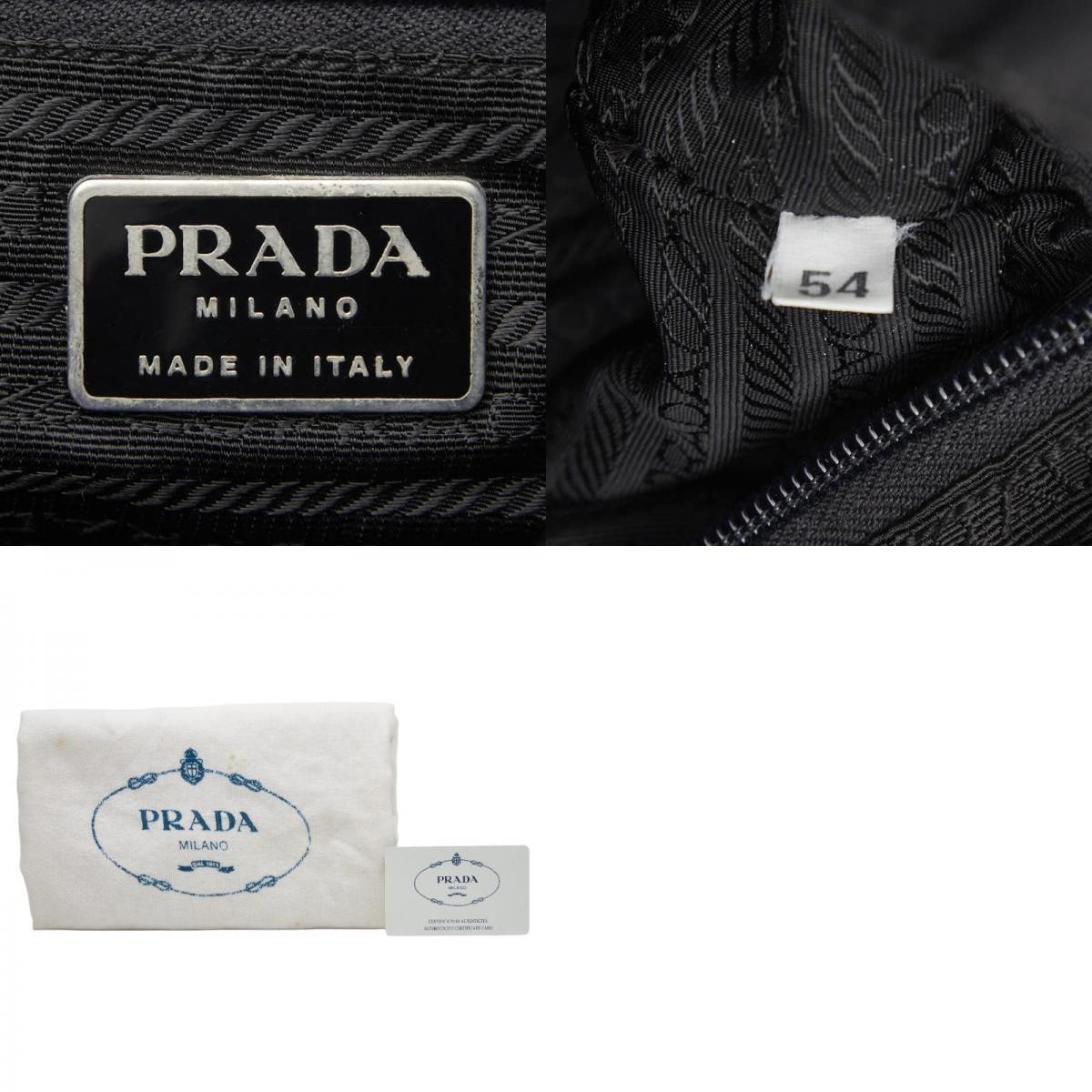 Prada Backpack Nylon Black Plate Women Used Authentic thumbnail 10