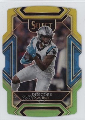 2021 Panini Select Club Level Green & Yellow Prizm Die-Cut DJ Moore #207 18la