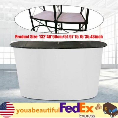 51'' Portable Pop Up Table Podium Counter Trade Show Display Speech Stand Desk