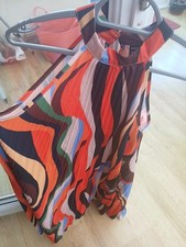 Ladies Halter Neck Dress Multi Coloured Size M New No Tags