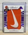 2025 Panini Flawless Baker Mayfield Down & Dirty Game Used Nike Swoosh Patch /9