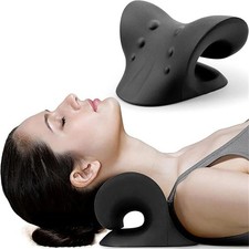 C-Shaped Pillow Neck and Shoulder Relaxer, Cervical Traction Device for TMJ Pain