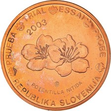 Slovénie, 5 Euro Cent, 2003, unofficial private coin, SUP, Cuivre plaqué acier