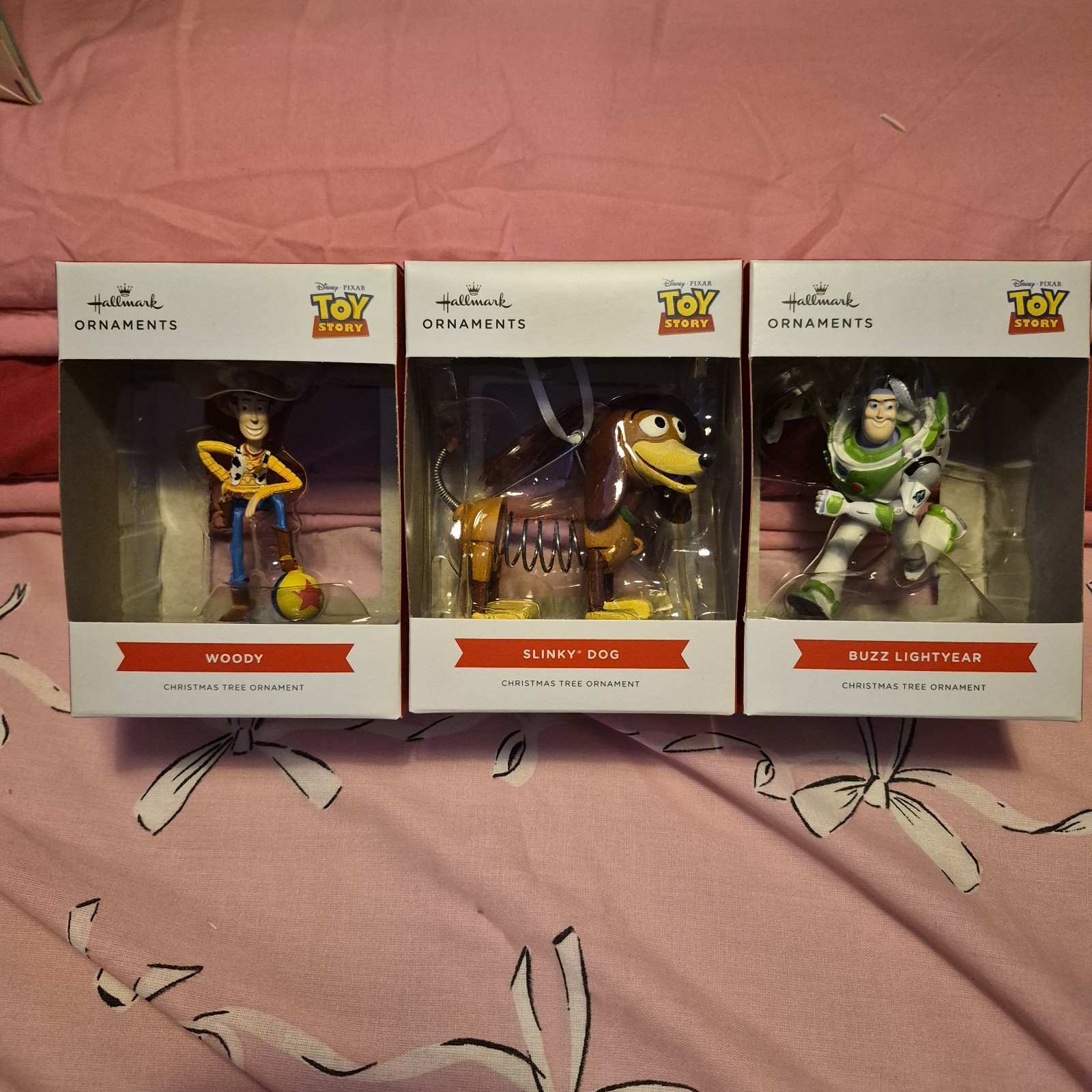 Disney Toy Story Decoration Figures, Woody, Buzz Lightyear and Slinky Ornament