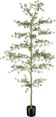 LYERSE Black Olive Tree 7Ft - Faux Black Olive Tree with Natural Trunk and Reali