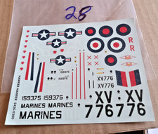 Monogram HAWKER HARRIER 1/48 scale Decals Only Package 28 read desc