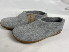 Glerups Unisex EU 39 WOMEN'S 8.5 Indoor Leather Sole Slip-On - Grey Wool NWT