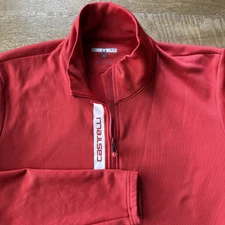 Castelli ENTRATA THERMAL Long Sleeve Cycling Jersey Red Size 2XL