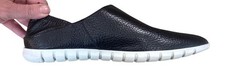 Vaneli Sport Black Leather Slip-On Shoes Athl...