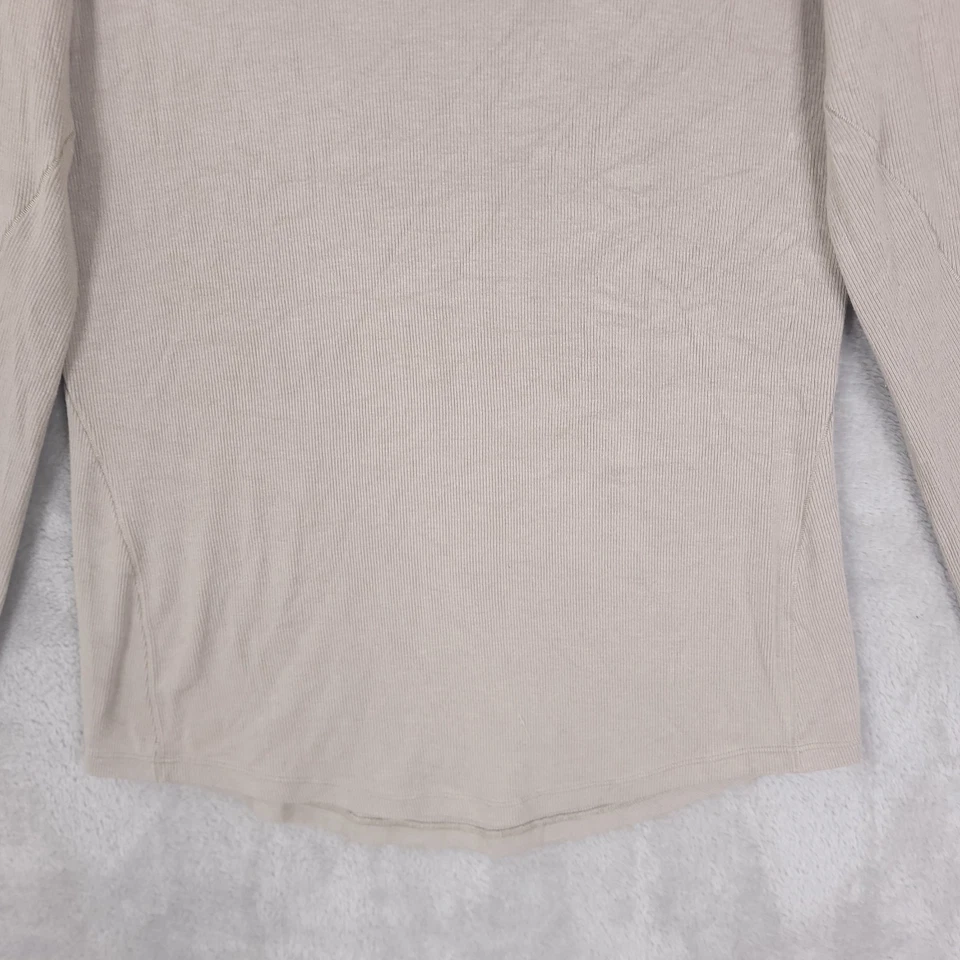 Lululemon Hold Tight Long Sleeve Shirt Brown Sz 8 Ribbed Modal 4 Way Stretch - Image 2 of 4