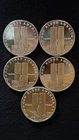 5- Twin Towers 1oz .999 Silver Rounds By Highland Mint